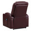 Fauteuil releveur électrique Macklin rouge vin avec revêtement rembourré, fonction chauffage et massage-1174969741
