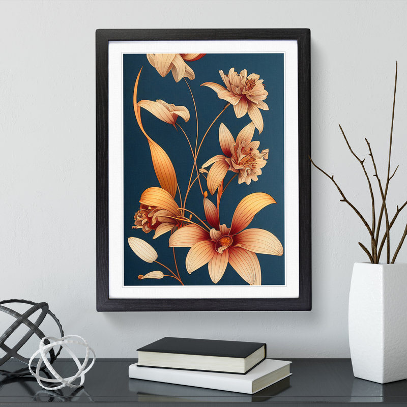 The Admirable Flowers - Print, Black Framed Paper, 66cm H x 48cm W, White