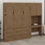 Lit escamotable avec armoire réversible de gauche à droite, lumières DEL et tiroirs de rangement-928622300