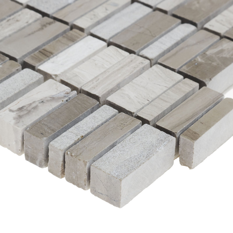 12" x 12" Natural Stone Brick Joint Mosaic Wall & Floor Tile