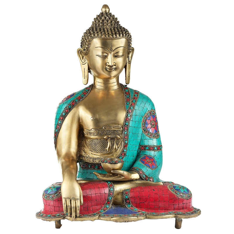 Bouddha Bhumisparsha avec incrustations