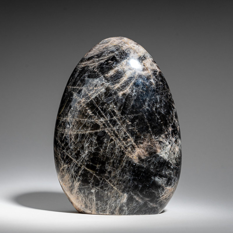 Genuine Black/Gray Moonstone Freeform from Madagascar (2.5 Lbs)