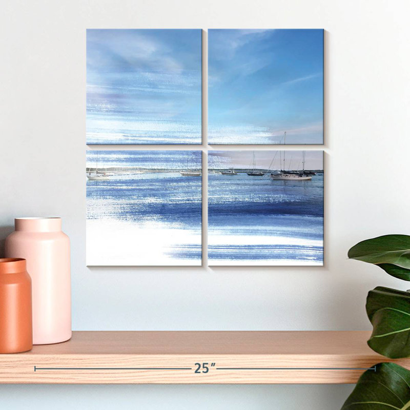 Mehar bleu côtier II, H 18 po x l 18 po