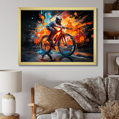 Vélo abstrait Fusion An - transport, art mural, salon