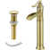 Vessel Sink Faucet Waterfall with Pop Up Drain Without Overflow and Supply Lines Bathroom faucets for Sink 1 Hole One Handle Faucets Vanity Bath Mixer Tap