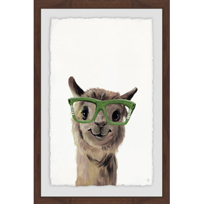 «Geeky Llama», reproduction encadrée