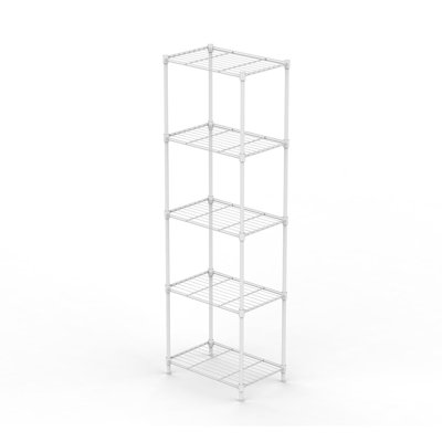 5 Tier Metal Wire Shelving Unit Heavy Duty Storage Rack Utility Pantry Closet Garage Organizer White