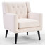 Fauteuil rembourré capitonné de 29 po de largeur avec pieds en bois massif de 29 po de largeur-1176343035