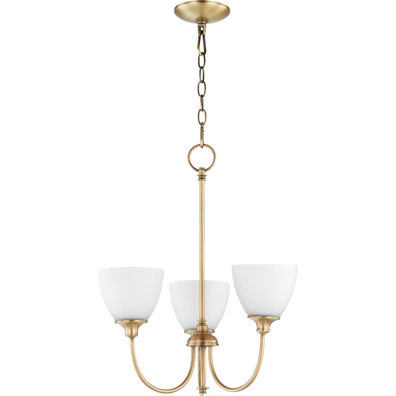 Dian 3 - Light Classic / Traditional Chandelier, Aged Brass