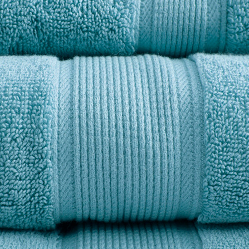 100% Cotton 8 Piece Antimicrobial Towel Set, Aqua