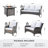 Klodjana Premium All-Weather Wicker 7 - Person Patio Conversation Set with Cushions-670549176-670549182