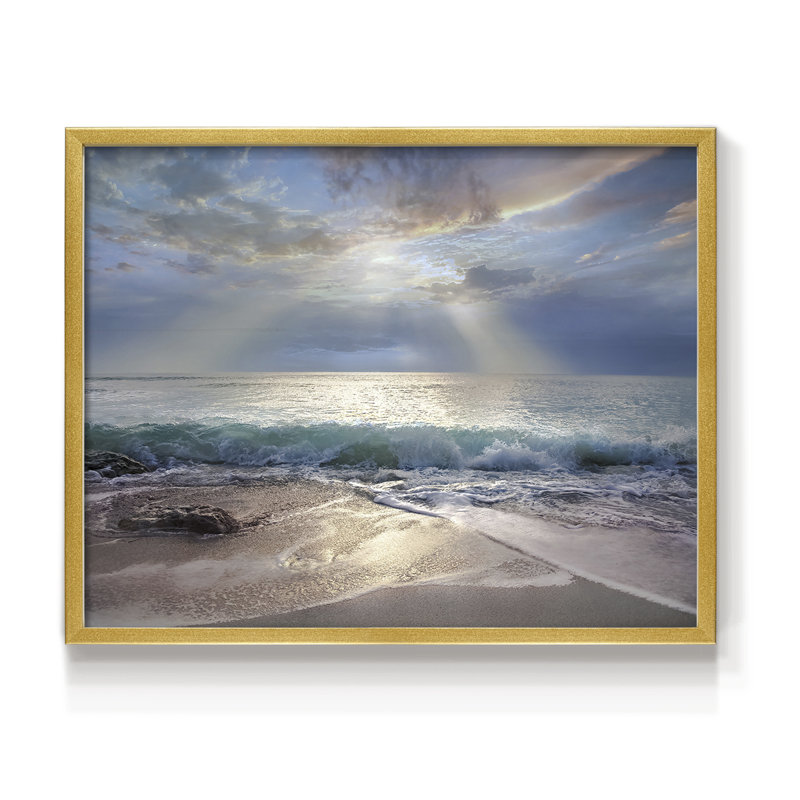 Bleu turquoise matin - reproduction encadrée, H 11 po x l 14 po