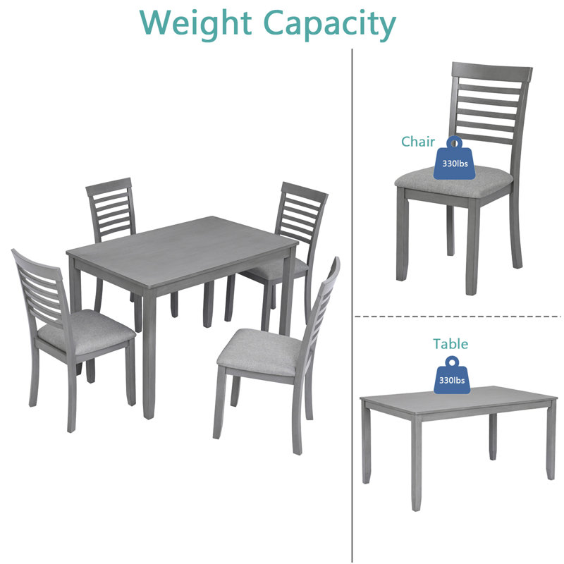 5 Piece Modern Dining Set