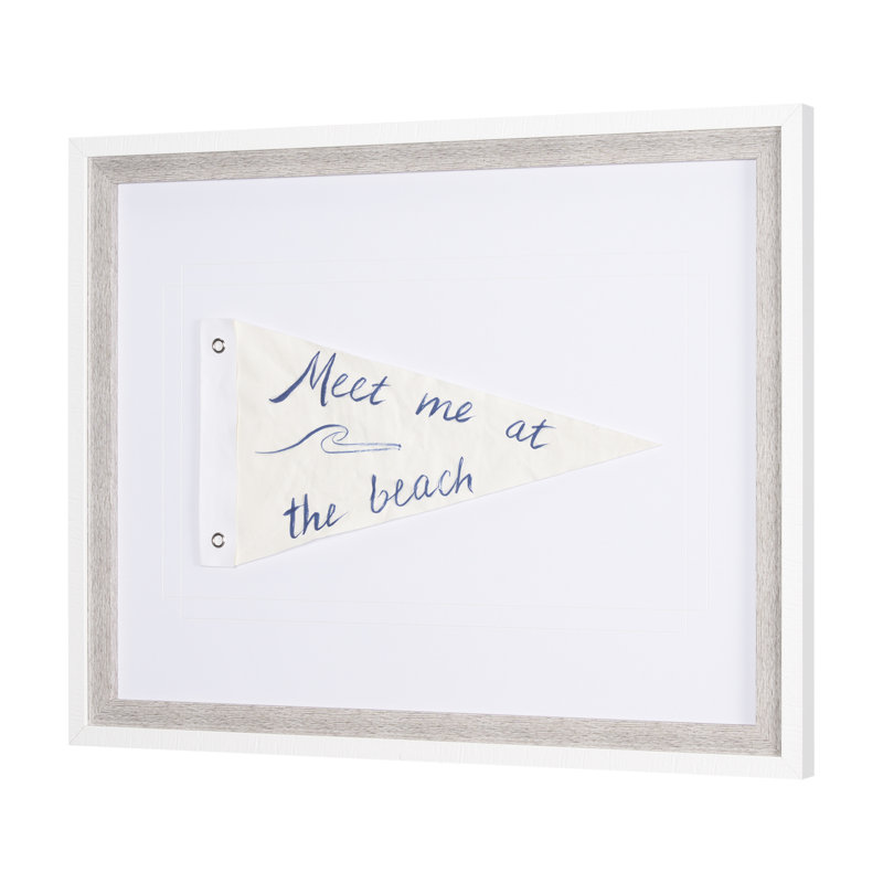 «Meet Me at The Beach», reproduction d'art encadrée texturée matte sous verre