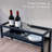 SUNJOY 3 Piece Patio Bistro Set LONDON with shelf, Patio Set with Folding Table & Chair and Storage Space, Garden Furniture Set for 2