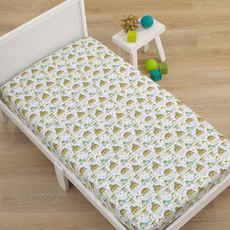 Drap-housse pour lit de bébé standard NoJo Star Wars The Mandalorian Grogu