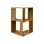 Jaxen Modular Bamboo Corner Bookshelf with Wavy Open Shelves