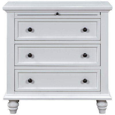 Charrise Modern Sideboard Nightstand with 3 Drawer