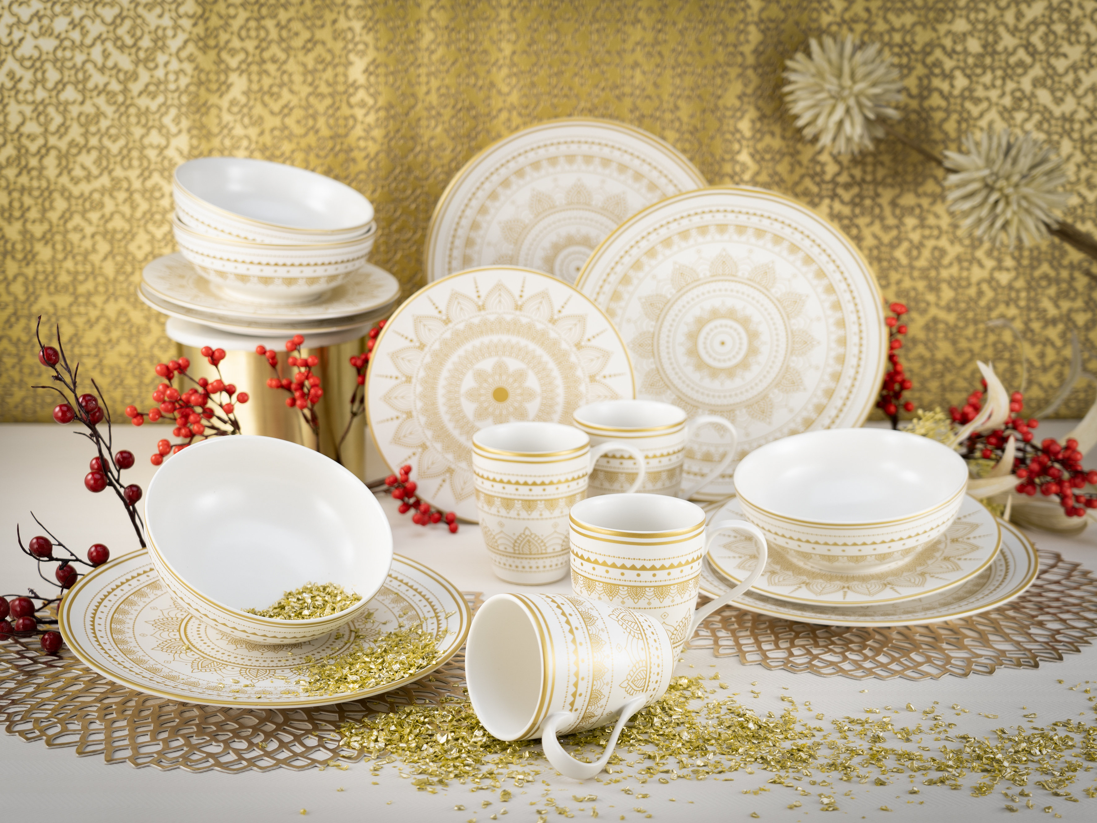 Wayfair mandala dinner discount set