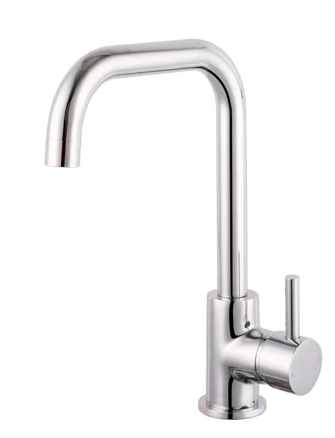 Reginox Salina Ch Single Lever Square Neck Chrome Kitchen Mixer Tap - Image 5