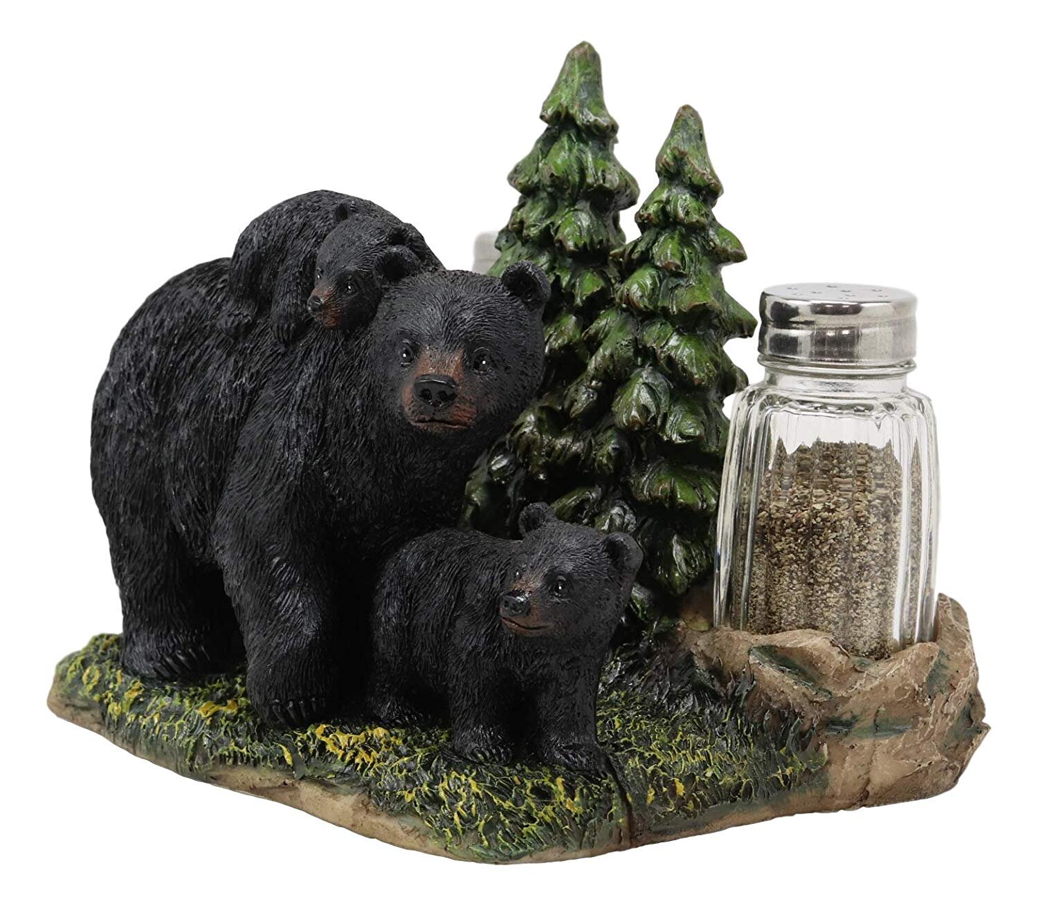 Millwood Pines Cast Iron Brown Rustic Forest Woodland Bear Lodge  Freestanding Weighted Base Paper Towel Holder