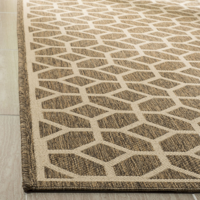 Kelli Performance Geometric Indoor/Outdoor Area Rug, Square 6'7"
