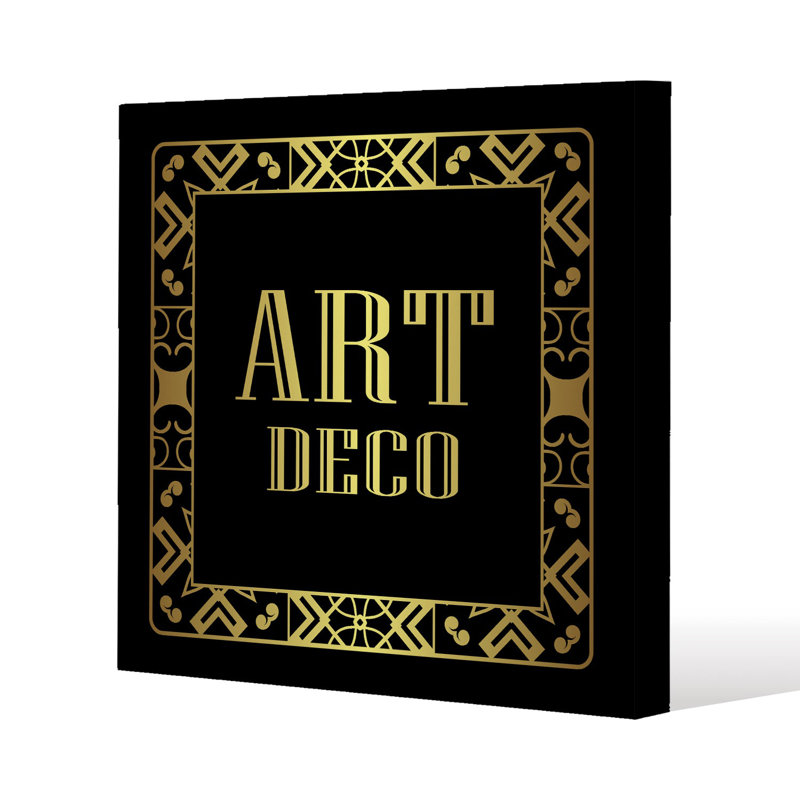 Art Deco Slim Style Canvas Print , 15mm Slim Real wood., 50 cm H x 50 cm W