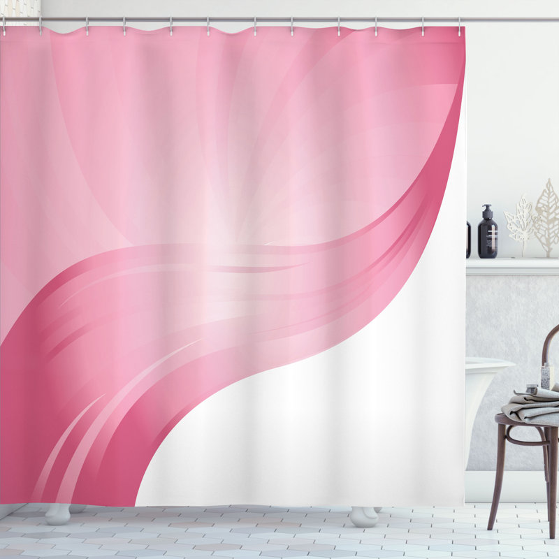 Ensemble de rideau de douche + crochets, H 84 po x l 69 po, Pale Pink