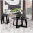 Enlow black circular marble texture smart side table