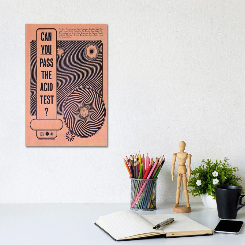 Test Acid par radio Days-impression, Toile tendue, Pas de tapis, H 12 po x l 8 po x P 0,75 po