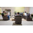 Emroy 6 - Person Outdoor Wicker Sectional Seating Group with Lighted Coffee Table and Swivel Chairs, All Weather Modular Rattan Conversation Set with Cushions-2091361703