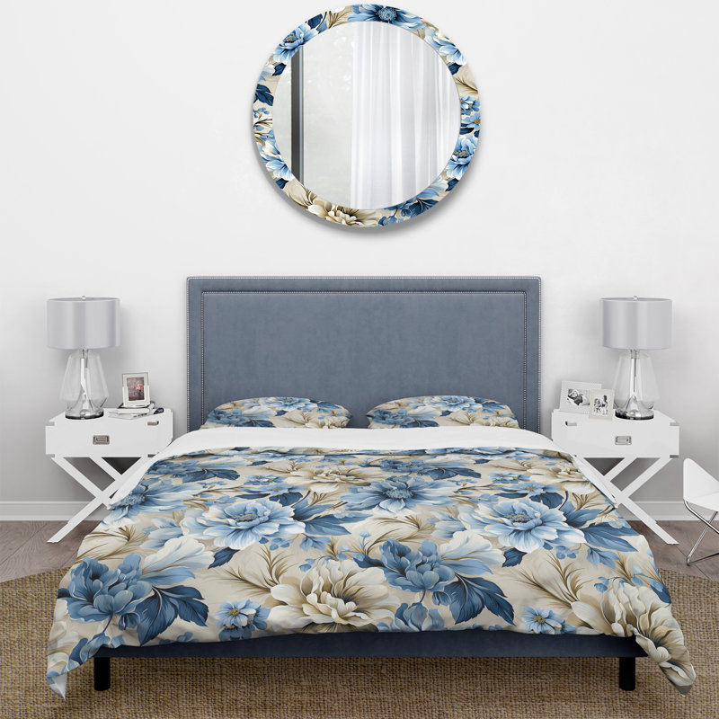 Ensemble de housse de couette Coastal Tranquility Victorian, Housse de couette pour très grand lit et 2 très
