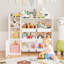 4-Tier Kids Toy Storage Organizer & Bookshelf – Toddler Storage with 8 Removable Toy Bins & 3 Cubbies, for Study Room, Bedroom, Kids Room, Classroom, Nursery