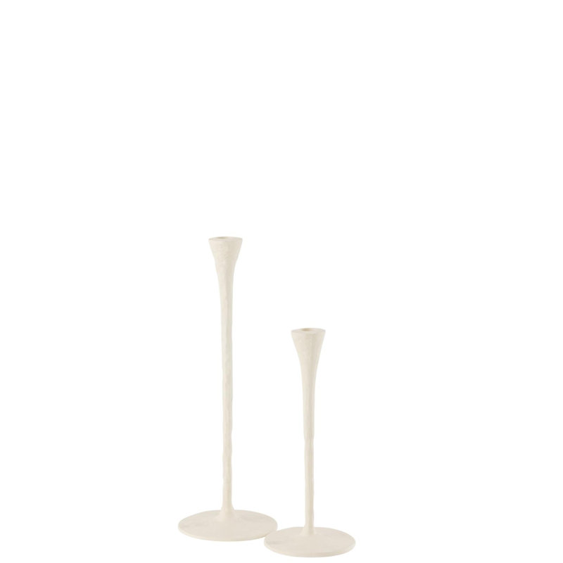 2 Piece Aluminum Tabletop Candlestick Set