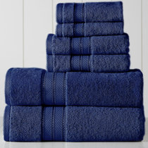 4 Pack Bath Towel Set, 100% Turkish Cotton Bath Towels for Bathroom, Super Soft, Extra Large Bath Towels Colonial-Blue