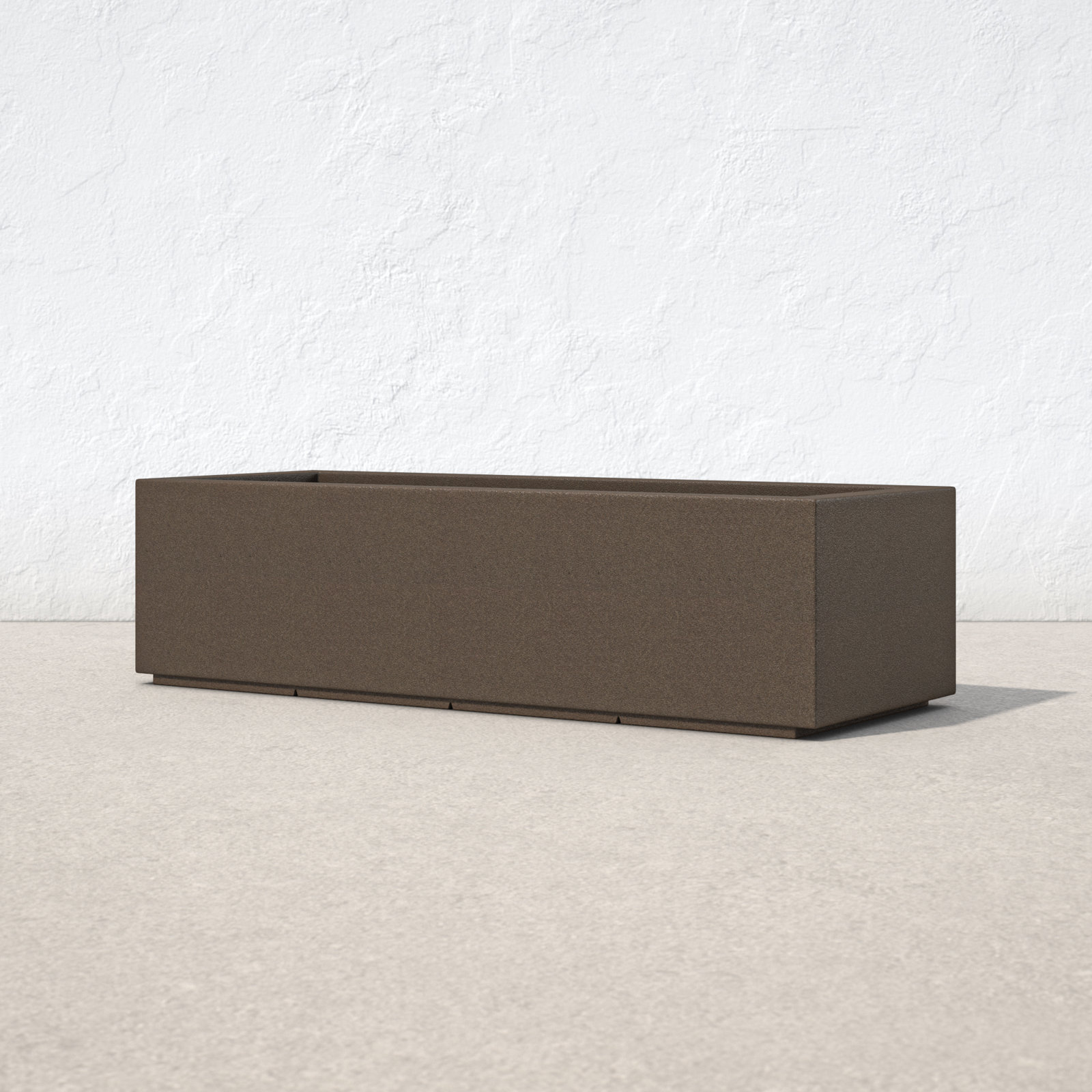 Gita Planter Box, Chocolate Brown, 12" H x 46" W x 17" D