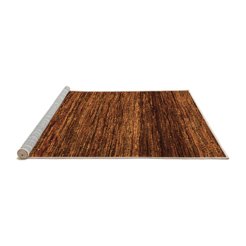 Shinesha Abstract Machine Woven Chenille/Polyester Area Rug in Dark Brown, Rectangle 2' x 3'