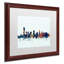«Jersey City NJ Skyline Blue», impression encadrée-17767777-69487649-40179812