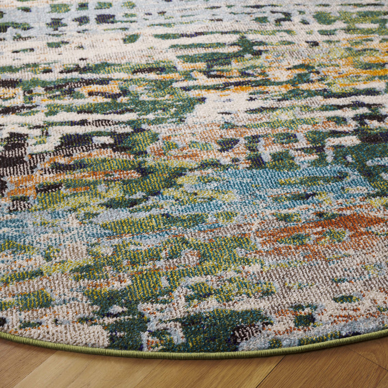 Madison Performance Abstract Rug, Round 6'7"