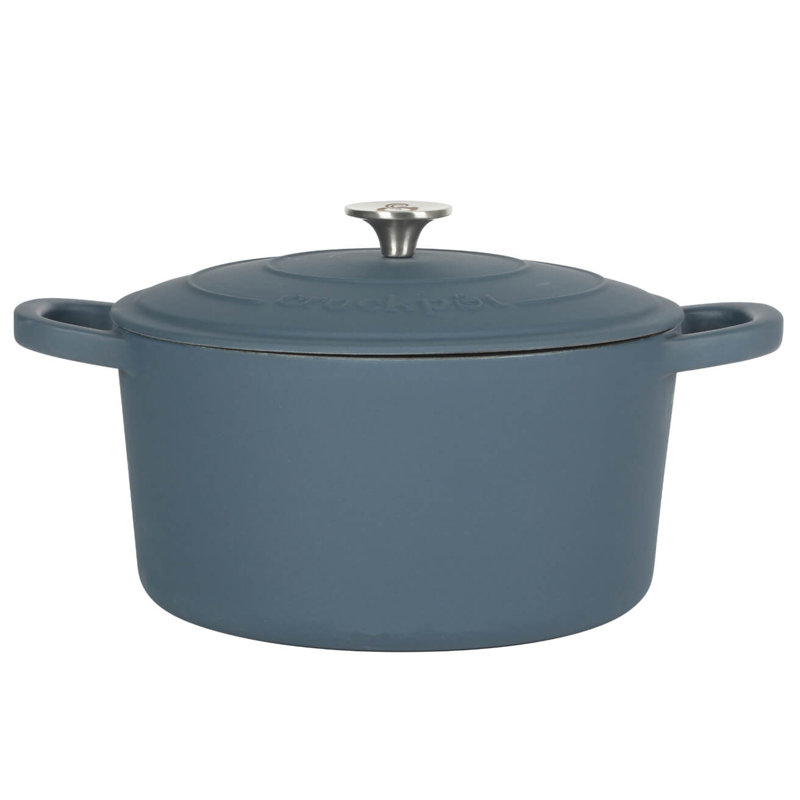 Faitout ovale en fonte, 7 pintes, Bleu marine mat
