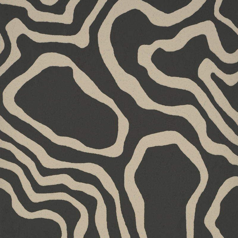Abstract Non-Woven Wallpaper Roll, Carbon