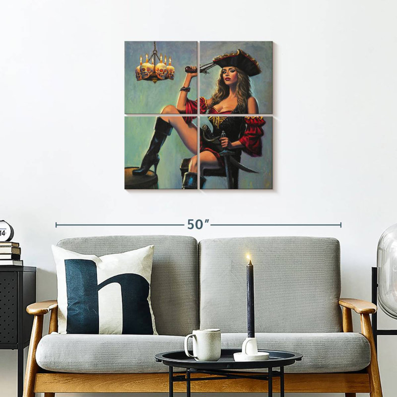 The Scarlet Wench, 26" H x 26" W