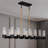 16-light Modern Chandelier Black And Gold Chandelier Linear Chandelier For Dining Room Living Room