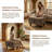 Brown Storage Ottoman | X-stitched Design | Non-pilling Fabric | Solid Wood Frame