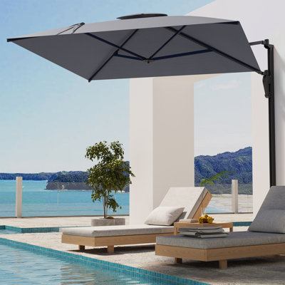 Parasol mural extérieur avec auvent pivotant