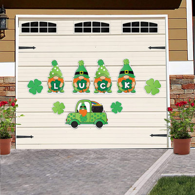 15 Piece Gnome St Patricks Garage Magnet Door Mural Set
