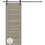 Porte de grange coulissante en composite et quincaillerie en verre givré 28 po x 96 po avec quincaillerie Louver-93912528-93912531