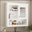 Armoire murale polyvalente avec miroir et plusieurs tablettes pour un rangement amélioré-358708094
