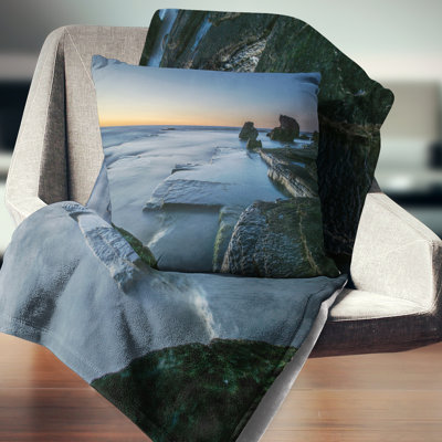 Sunrise at Sydney Seashore - Sea & Shore Printed Throw Pillow
