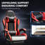 Fauteuil de jeu ergonomique de course, fauteuil de bureau inclinable et pivotant à haut dossier avec coussin de massage lombaire et appui-tête réglable-130830804